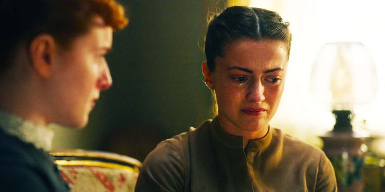 Hannah Onslow as Emily and Lauren McQueen as Nell in Belgravia The Next Chapter episode 5