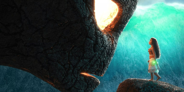 TeKa facing Moana in Moana