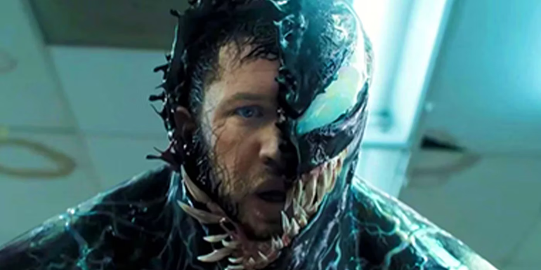 Tom Hardy as Eddie Brock, a.k.a. Venom in the first Venom movie.