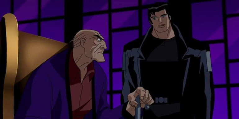 An elderly Bruce Wayne with a matured Terry McGinnis in Justice League Unlimited