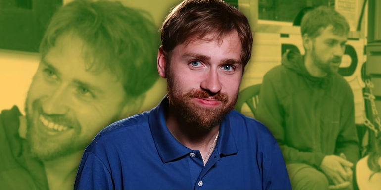 Montage of 90 Day Fiance's Paul Staehle smiling and looking happy