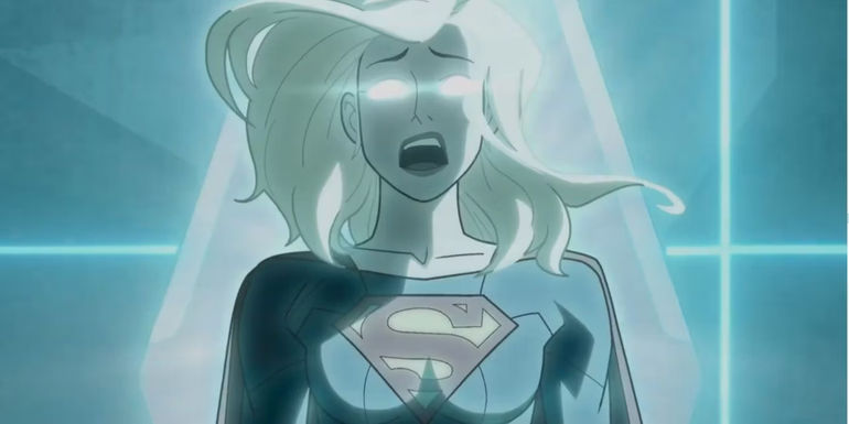 Supergirl begins to turn white as she screams in pain in Justice League Crisis on Infinite Earths - Part Two 