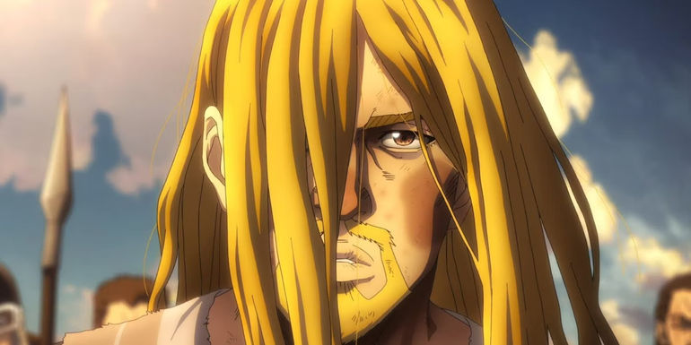 Thorfinn after being punched in Vinland Saga