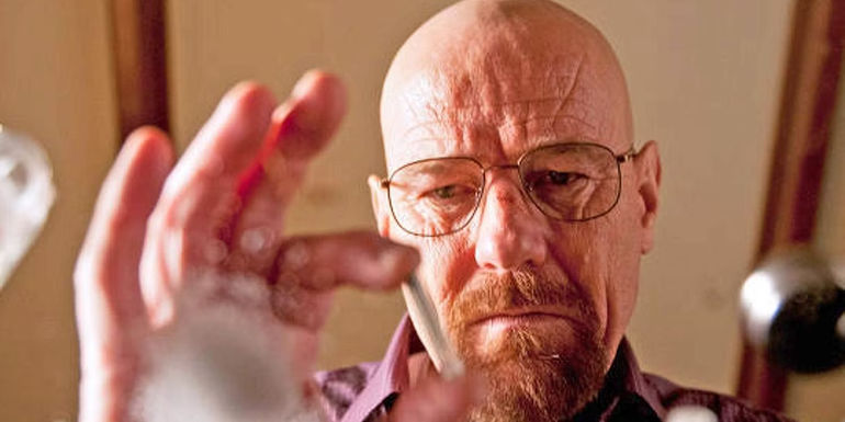 Walter holds the ricin in Breaking Bad