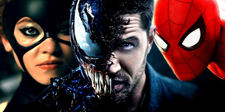 Sony's Venom with the MCU's Spider-Man and Sydney Sweeney as Spider-Woman in Madame Web