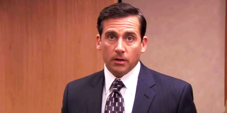 Steve Carell Looking Surprised as Michael Scott in The Office