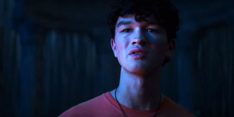 Luke looking upset in Percy Jackson and the Olympians episode 8