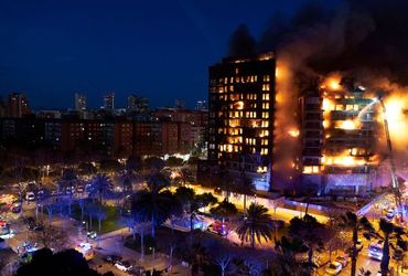 Chaos Unfolds in Valencia as Fire Engulfs Apartment Building