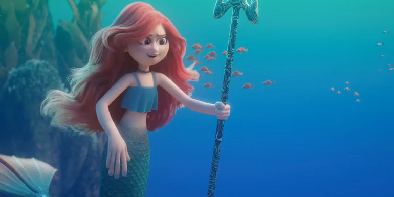 Chelsea claims the trident in Ruby Gillman, Teenage Kraken.