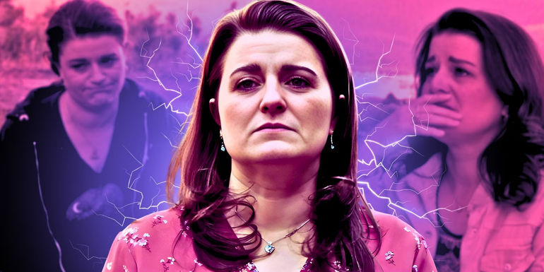 Montage of Sister Wives Star Robyn Brown, with lightning bolts