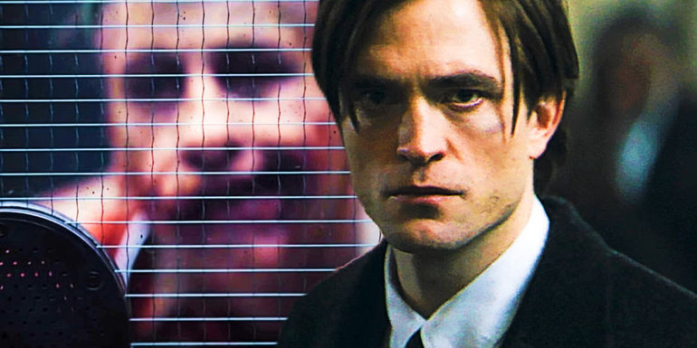 Robert Pattinson as Bruce Wayne and Barry Keoghan as the Joker in Matt Reeves' The Batman