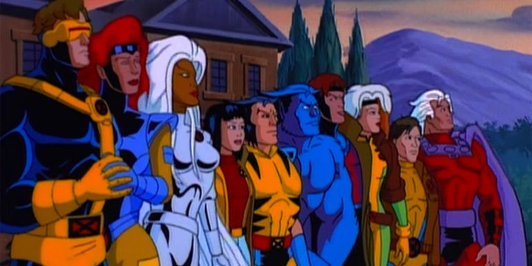 The X-Men gather to watch Professor X head to space for medical treatment in X-Men: The Animated Series - See X-Men: TAS Season 5, Episode 10 "Graduation Day" - Charles Xavier Has Gone To Space