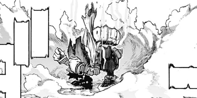 Deku activating his Smokescreen Quirk - First used by Deku in chapter #307 - Smokescreen is Indispensable for Camouflage