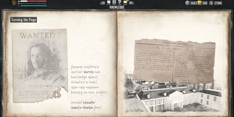 Skull and bones turning the page investigation clue two