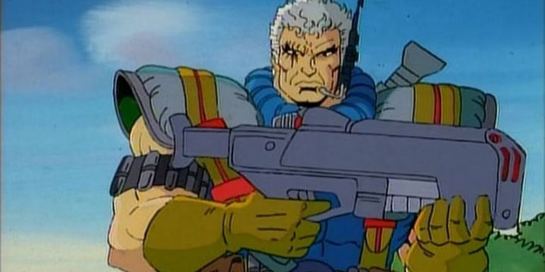 x-men the animated series Cable holding a gun - See X-Men: TAS Season 1, Episode 7 "Slave Island;" Season 1, Episode 9 "The Cure;" Season 2 Episodes 7-8 "Time Fugitives" & Season 4, Episodes 18-21 "Beyond Good And Evil" - Cable Has Officially Met The X-Men
