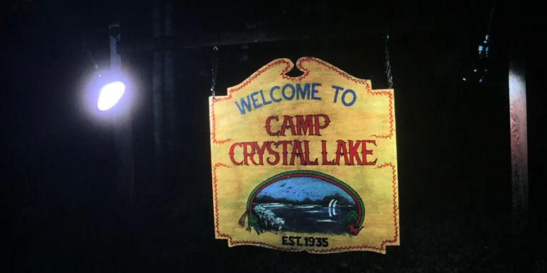 Camp Crystal Lake sign Friday the 13th original 1980 movie - Crystal Lake's Summer Debut