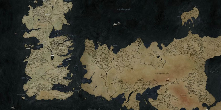 Map of Westeros and Essos from "Game of Thrones" - There are plenty of castles and cities that still haven't appeared on screen. - Dunk & Egg Should Explore Areas The Shows Haven't Visited