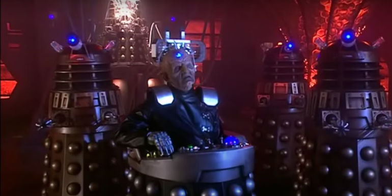 Davros and the Daleks, from Doctor Who