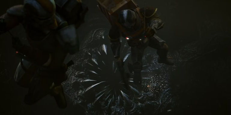 The Slither In The Bad Batch Season 3 Episode 2 - The High Republic Monster Looks And Acts Like The Slither - The Slither Seem Very Similar To The High Republic's Drengir