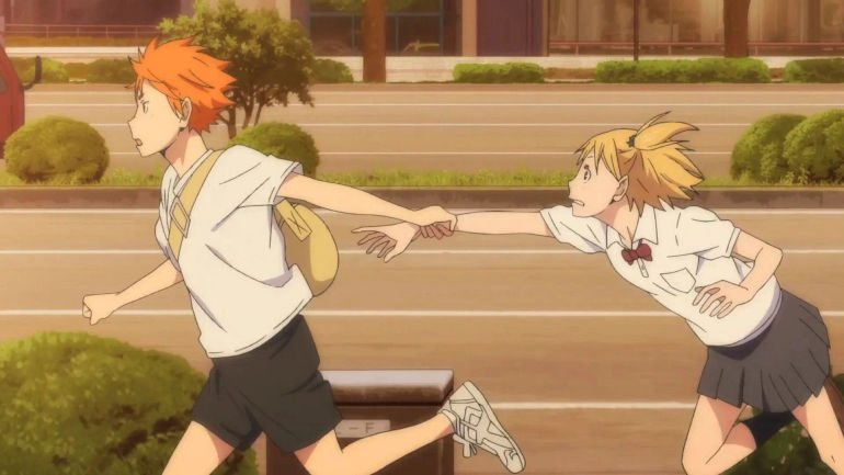 Hinata và Yachi như trong Haikyuu!! (Hình qua Production I.G)