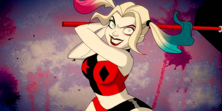 Harley Quinn swinging her mallet in HBO Max promo - Streaming On Max - Harley Quinn (2019-Present)