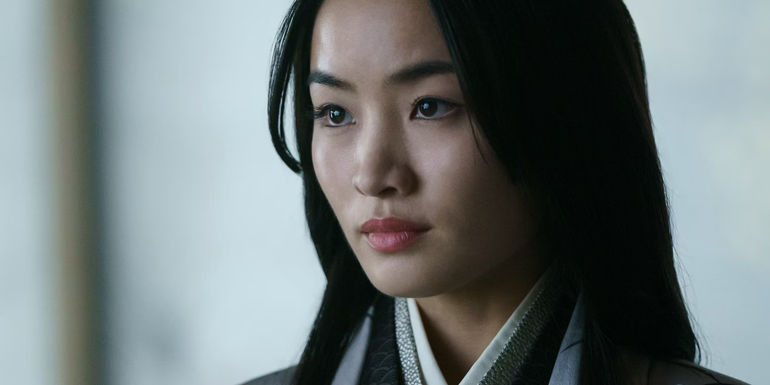 A closeup of Mariko in Shogun - Hosokawa Gracia Is The Real-Life Inspiration For Shōgun's Lady Mariko