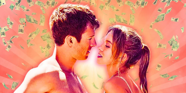 Glen Powell as Ben and Sydney Sweeney as Bea about to kiss in Anyone But You