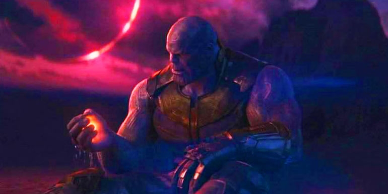 Thanos with the Soul Stone in Avengers Infinity War