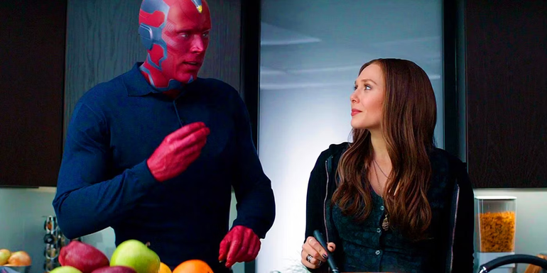 Vision and Wanda Maximoff in Captain America Civil War