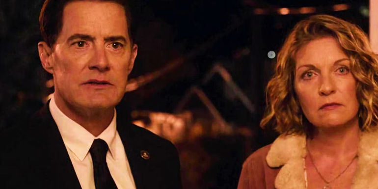 Dale Cooper and Laura Palmer stare at the camera in the Twin Peaks The Return series finale - Making The Audience Wait For Agent Dale Cooper’s Return - Twin Peaks: The Return (1990 – 1991, 2017)