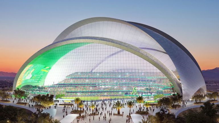 Las Vegas Stadium Design by Oakland A's Sparks Syndey Opera House Comparisons