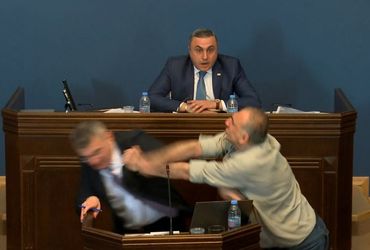 Georgian lawmakers clash over contentious 'foreign agent' law