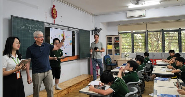 Hành trình đầy ấn tượng của Tim Cook tại trường học Ngôi Sao Hà Nội