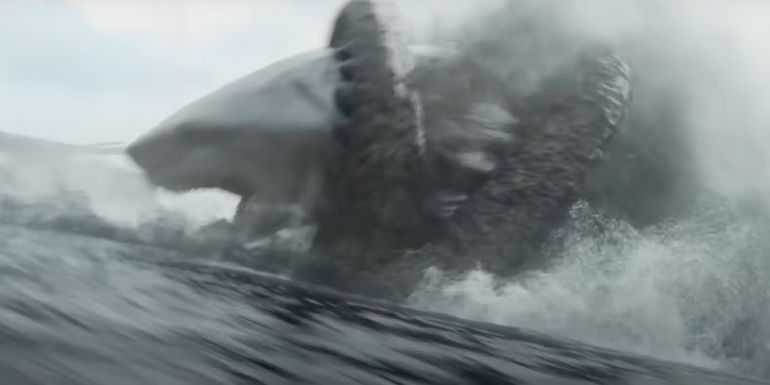 A meg fights a kraken in Meg 2 The Trench