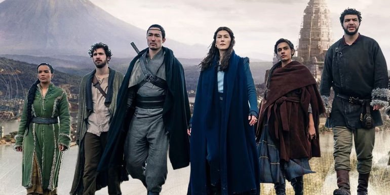 Wheel of Time Cast Standing in a Line