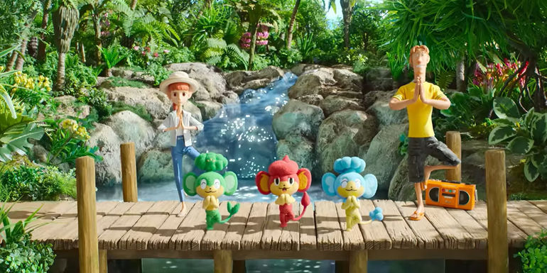 Pokemon Concierge Haru with Tyler Doing Yoga