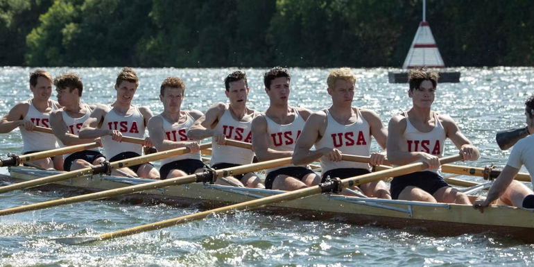 The cast of The Boys in the Boat