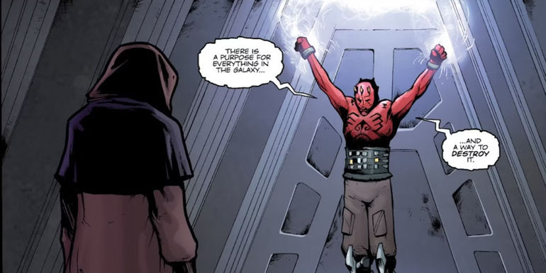 Palpatine faces a captured Darth Maul in Darth Maul: Son of Dathomir