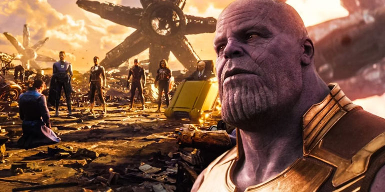Thanos and the Illuminati from the MCU.