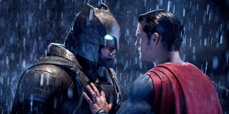 Ben Affleck and Henry Cavill come face to face in Batman v Superman