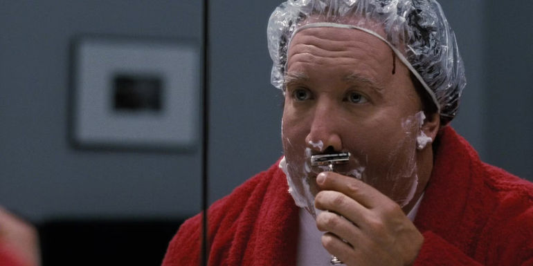 Scott Calvin shaving in The Santa Clause