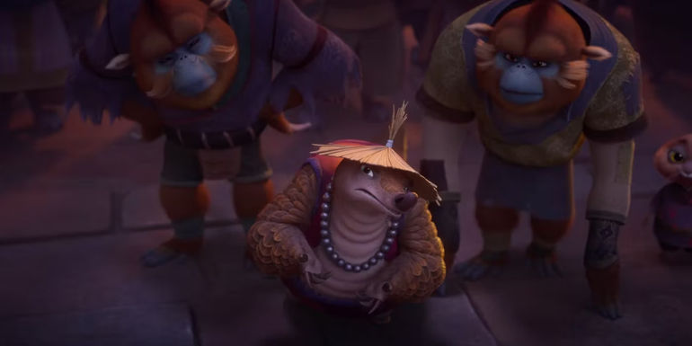 Han looking cunning in Kung Fu Panda 4