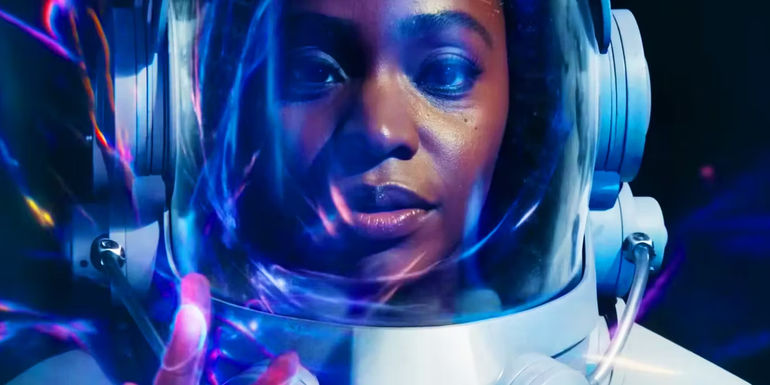 Monica Rambeau touching the jump point in The Marvels