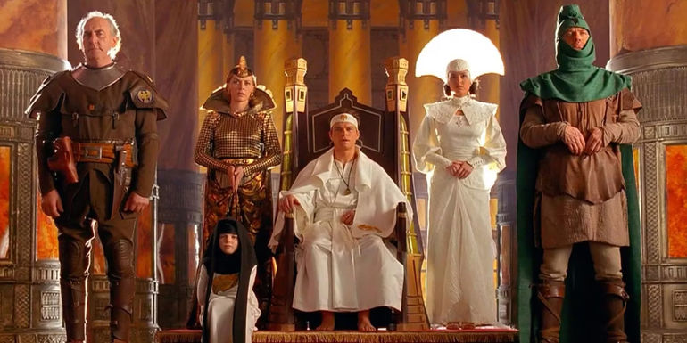 Cast of the 2000 Dune miniseries at Pauls throne