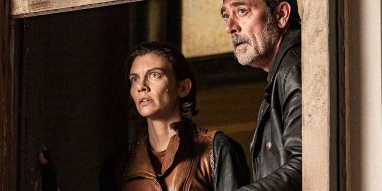 Maggie and Negan stare out a window in The Walking Dead Dead City