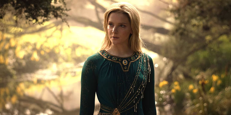 Morfydd Clark as Galadriel in The Lord of the Rings The Rings of Power