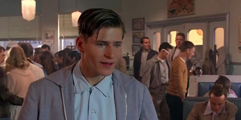Crispin Glover as George McFly Looking Serious in Back To The Future