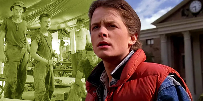 Michael J Fox as Marty McFly in Back to the Future and Casualties of War cast