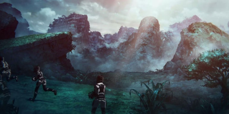 Scene from Godzilla: Planet of the Monsters