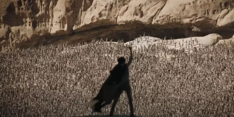 Dune Part Two Timothee Chalamet as Paul Atriedes Fremen Applause-1